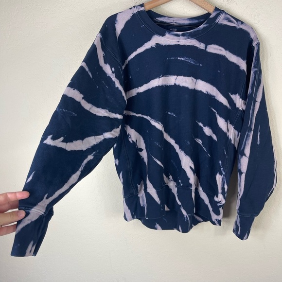 Les Tien Mock Neck Tie Dye Cotton Sweatshirt Size Medium - Picture 1 of 11